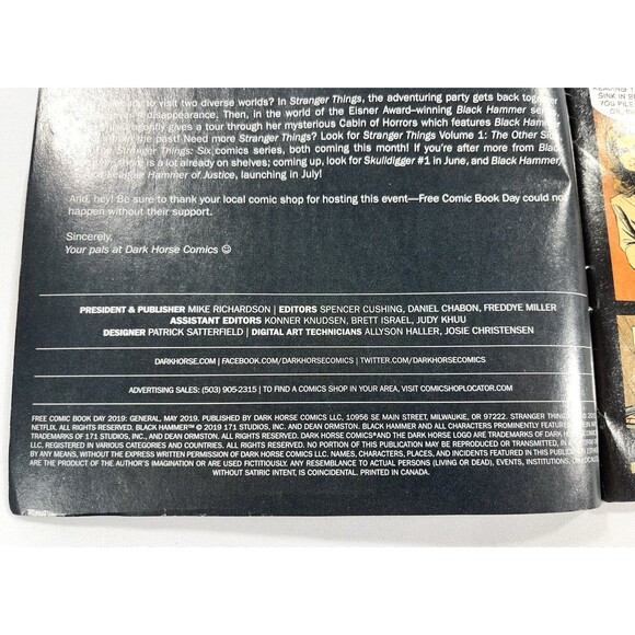 Stranger Things Free Comic Book Day In The Upside Down Dark Horse Comics 2019 - Picture 4 of 7